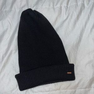 Free People Super Slouch Rib Beanie Black 100% Cotton
